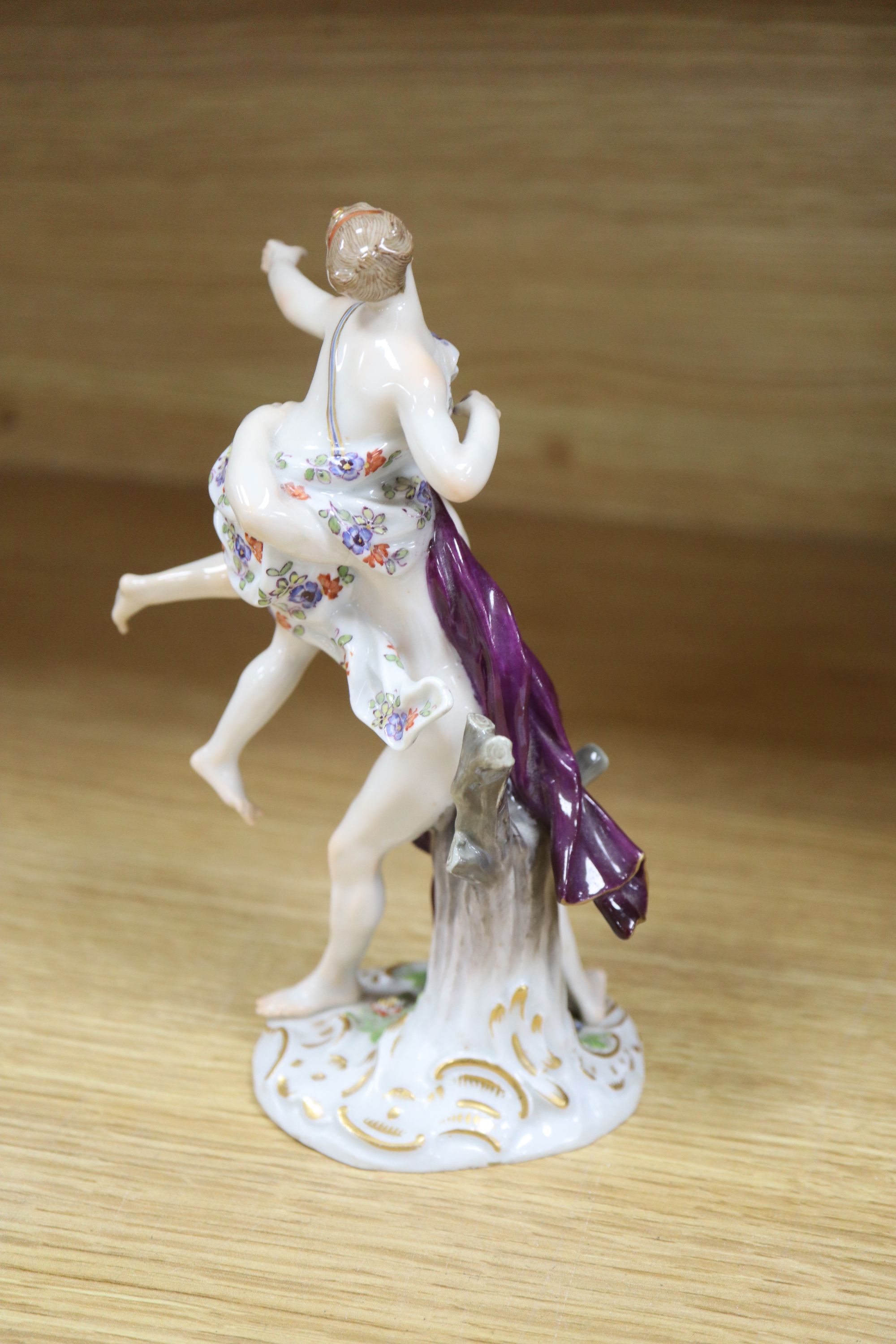 A late Meissen group, Rape of the Sabine Women, painted blue marks and incised number 1919